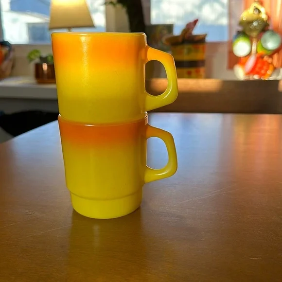 Pair of vintage anchor hocking fire king mugs - Picture 2 of 6